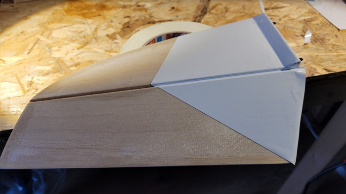 Aufbringen der hellen Folien