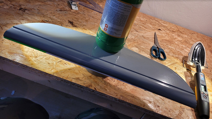 Aufbringen der unteren Folie