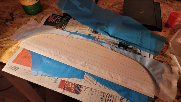 Abreißgewebe festrollen Höhenleitwerk