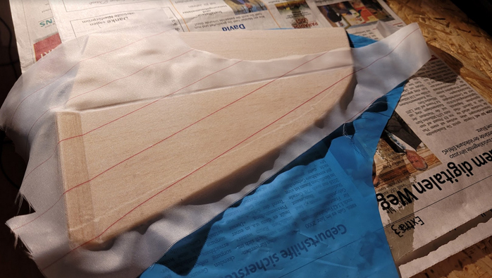 Abreißgewebe festrollen Seitenleitwerk