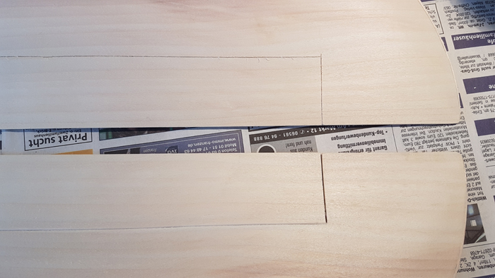 Querruder verschliffen