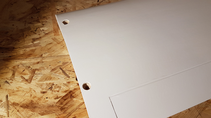 ausgebrannte Flächenbohrungen - Oberseite